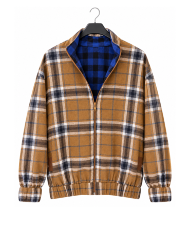 Checkered Zipper Jacket