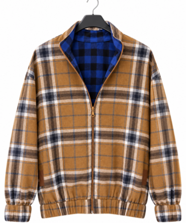 Checkered Zipper Jacket