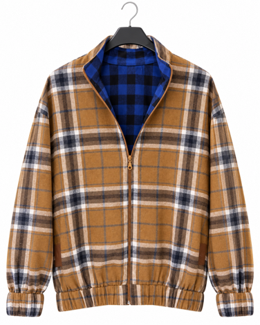 Checkered Zipper Jacket
